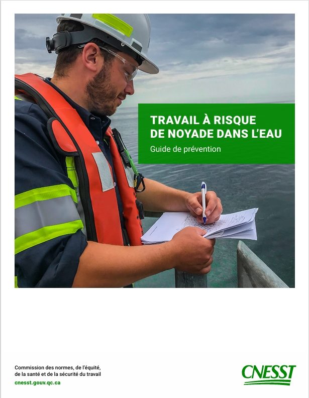 Guide sur les travaux à risque de noyade par la CNESST. 2 risque de noyade